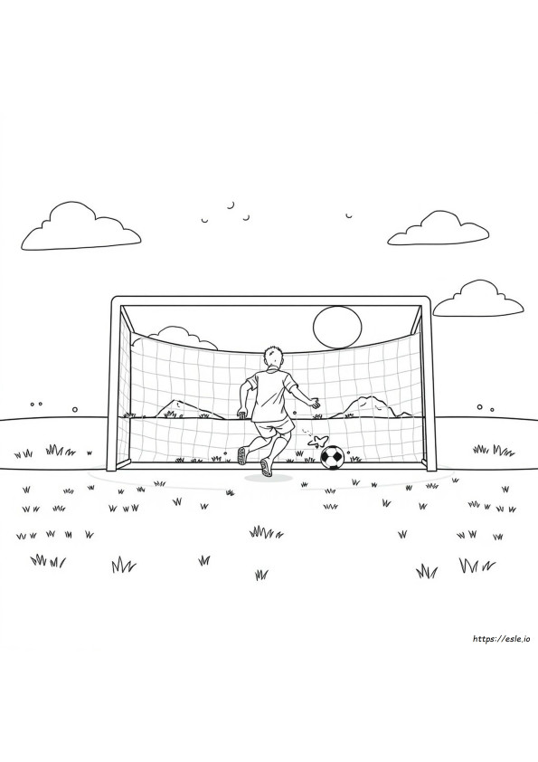 Soccer Goal Coloring Page
