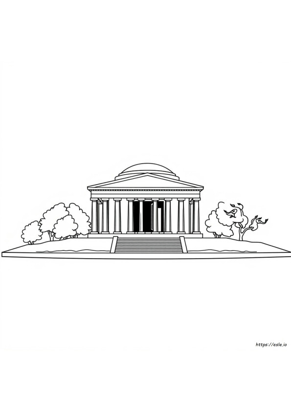 Jeffersonin Muistomerkki Värityskuvat
