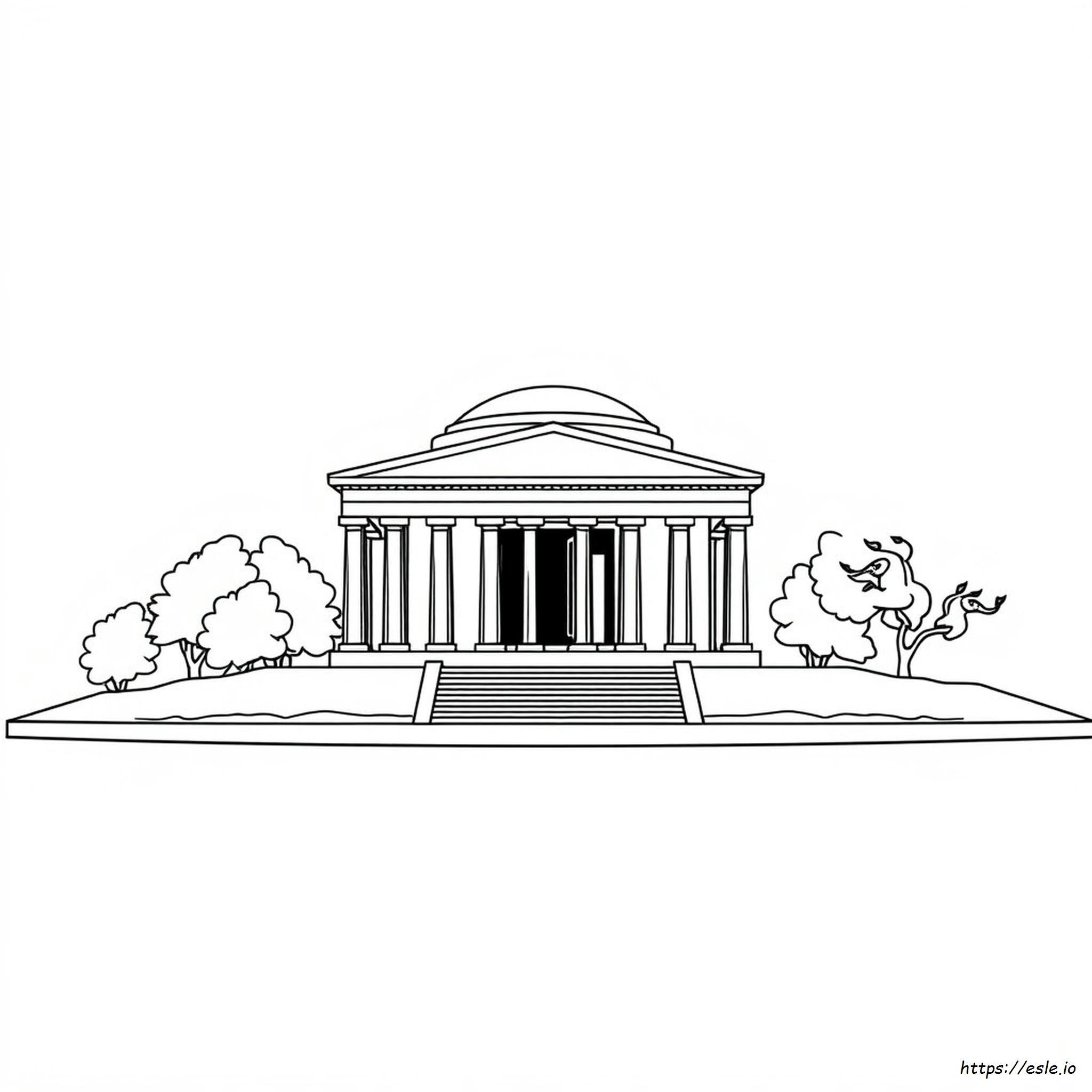 Jefferson Memorial Coloring Page