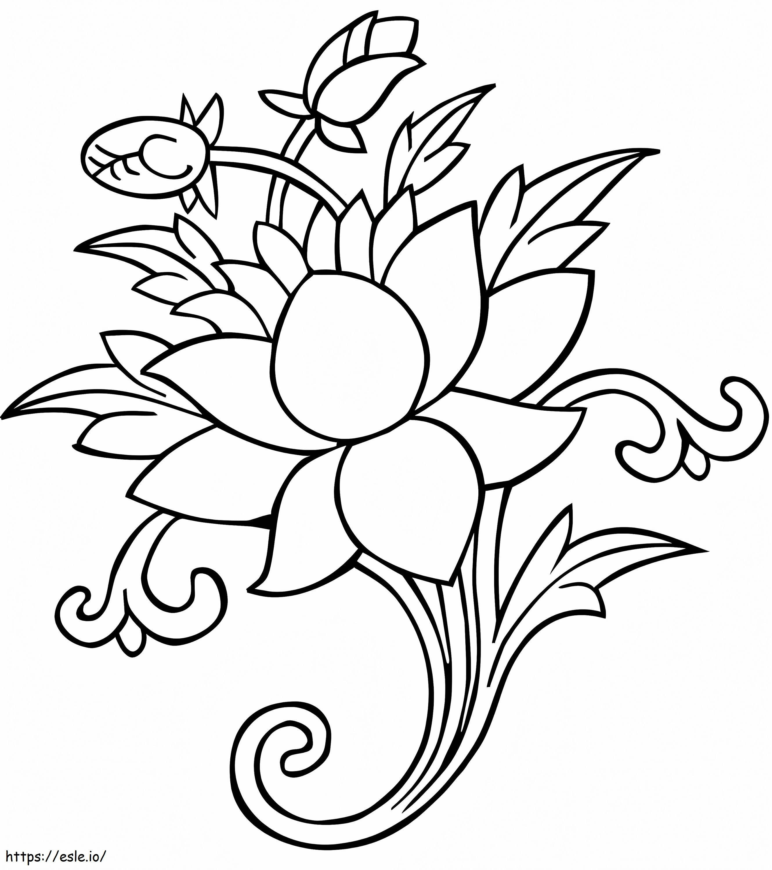 Ashtamangala-lotus kleurplaat kleurplaat