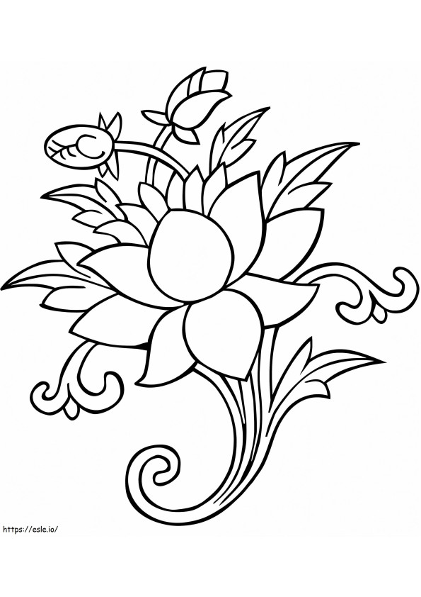 Ashtamangala-lotus kleurplaat