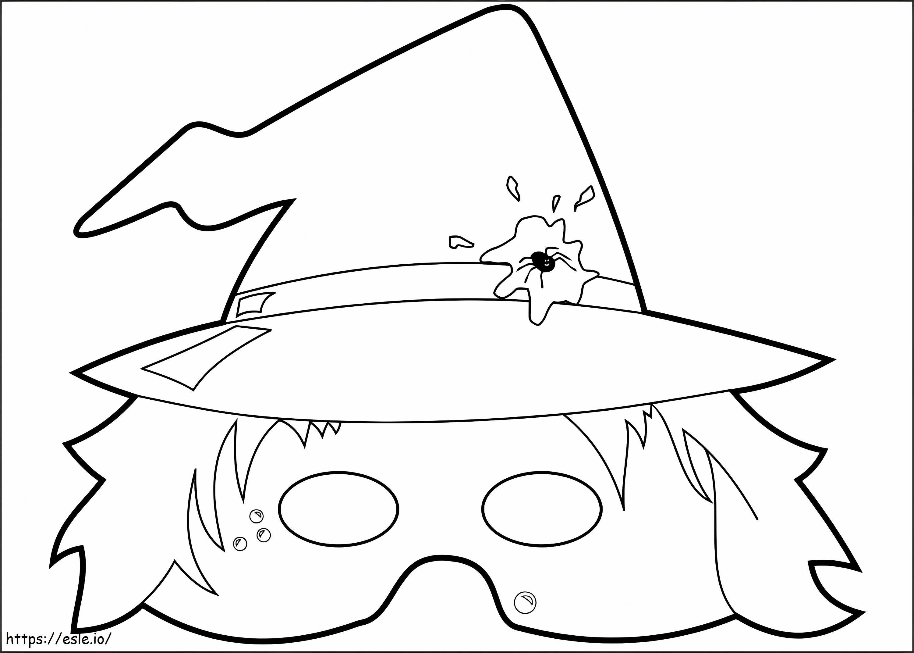 Wizard Mask coloring page