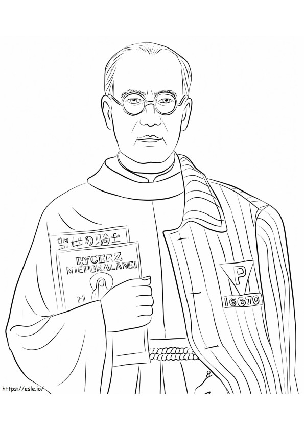 Saint Maximilian Kolbe coloring page