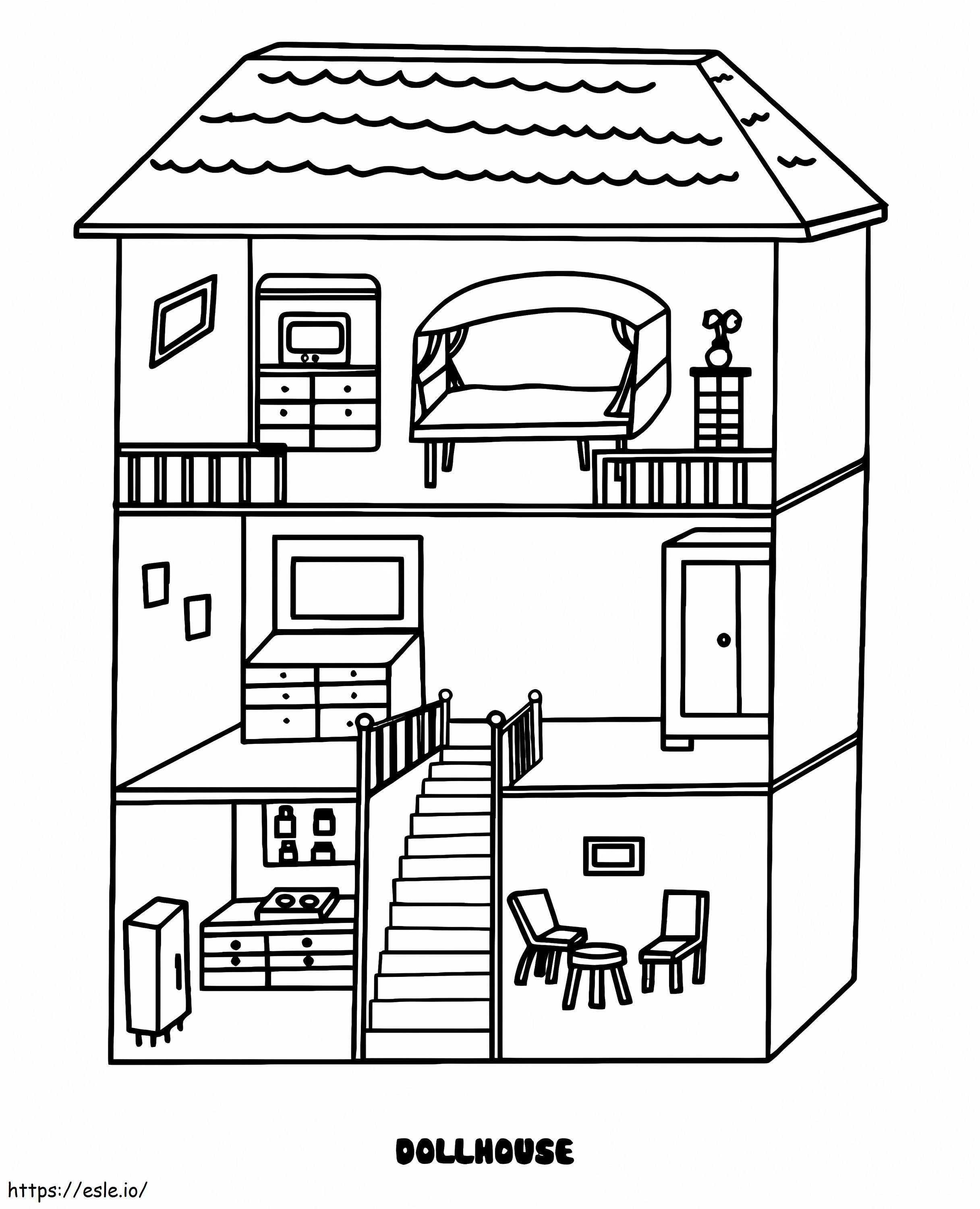Print Dollhouse coloring page