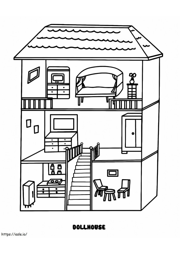 Print Dollhouse coloring page