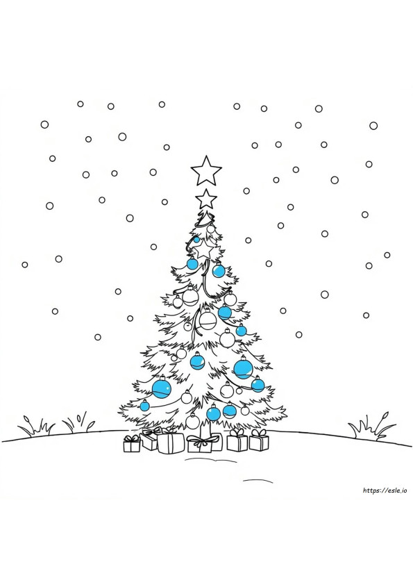 Blue Christmas Coloring Pages