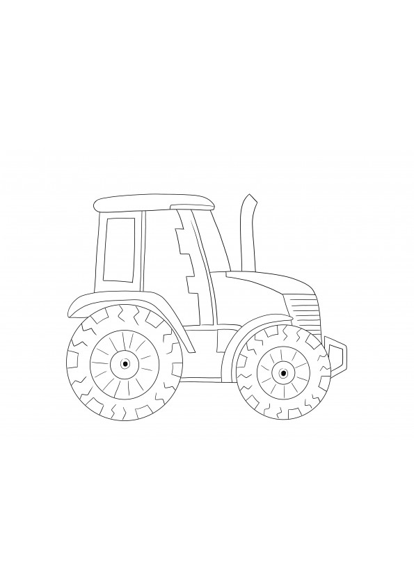 Tractor Emoji este o imagine de colorat ușor de imprimat și descărcat