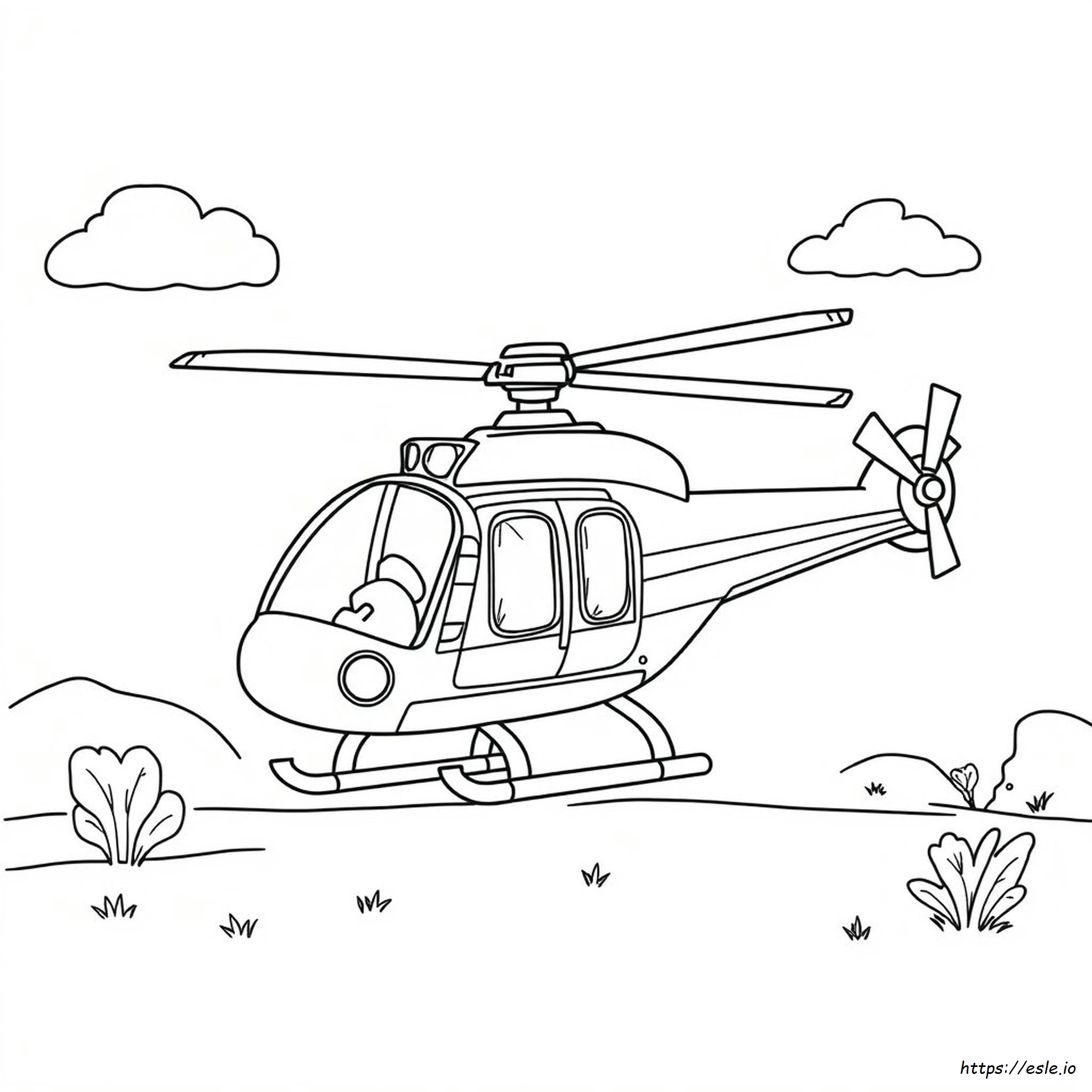 Police Helicopter Colouring
