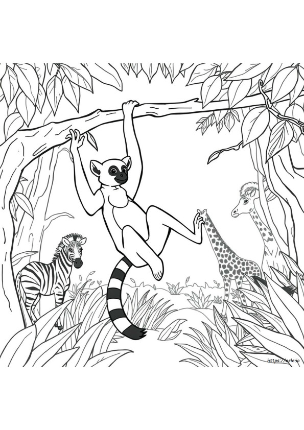 Madagaskar Ausmalbilder