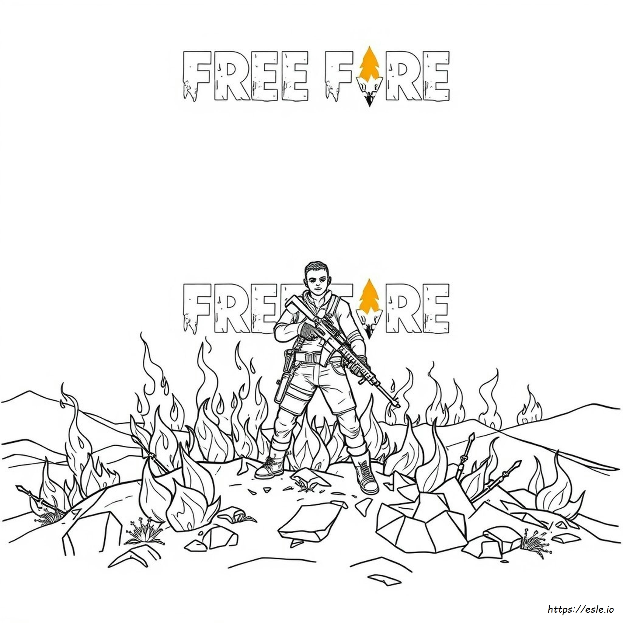 Free Fire Colouring Name