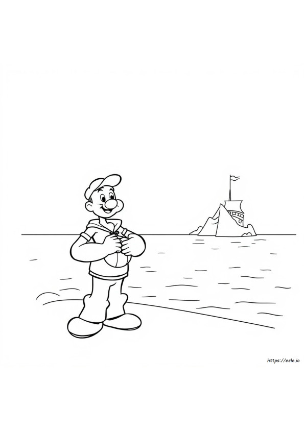 Coloriage Popeye À Imprimer