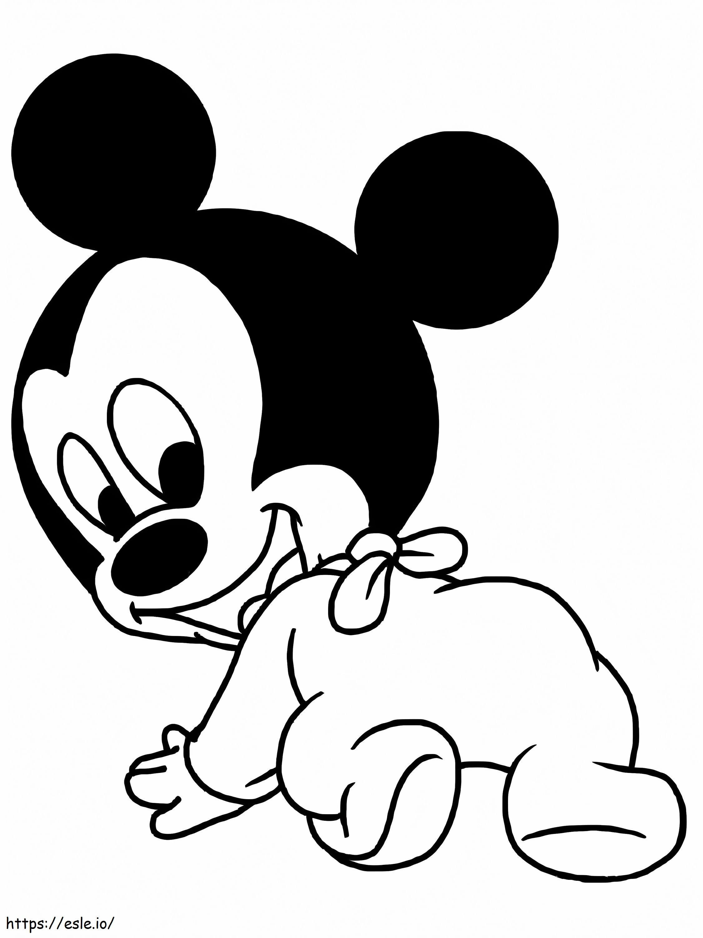 Coloriage Bébés Disney Mickey à imprimer dessin