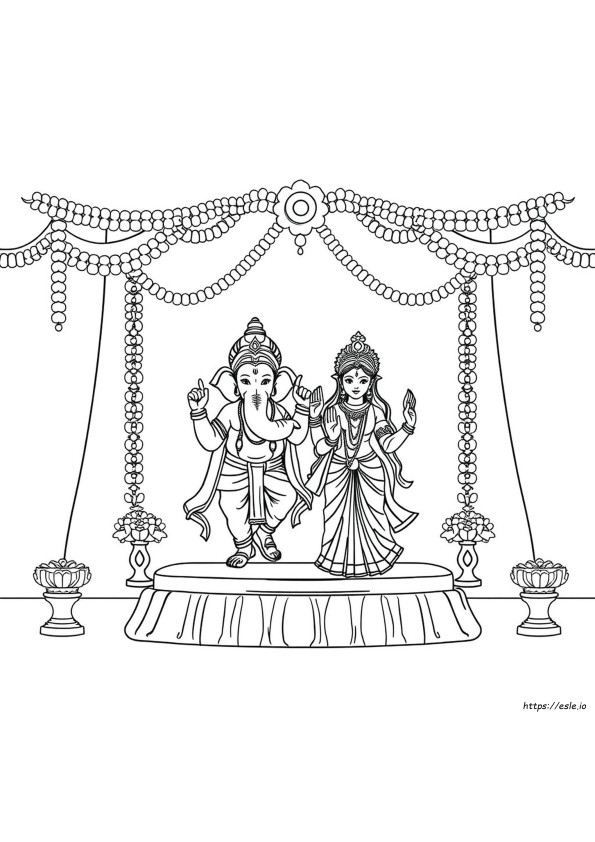 Navratri Coloring Page