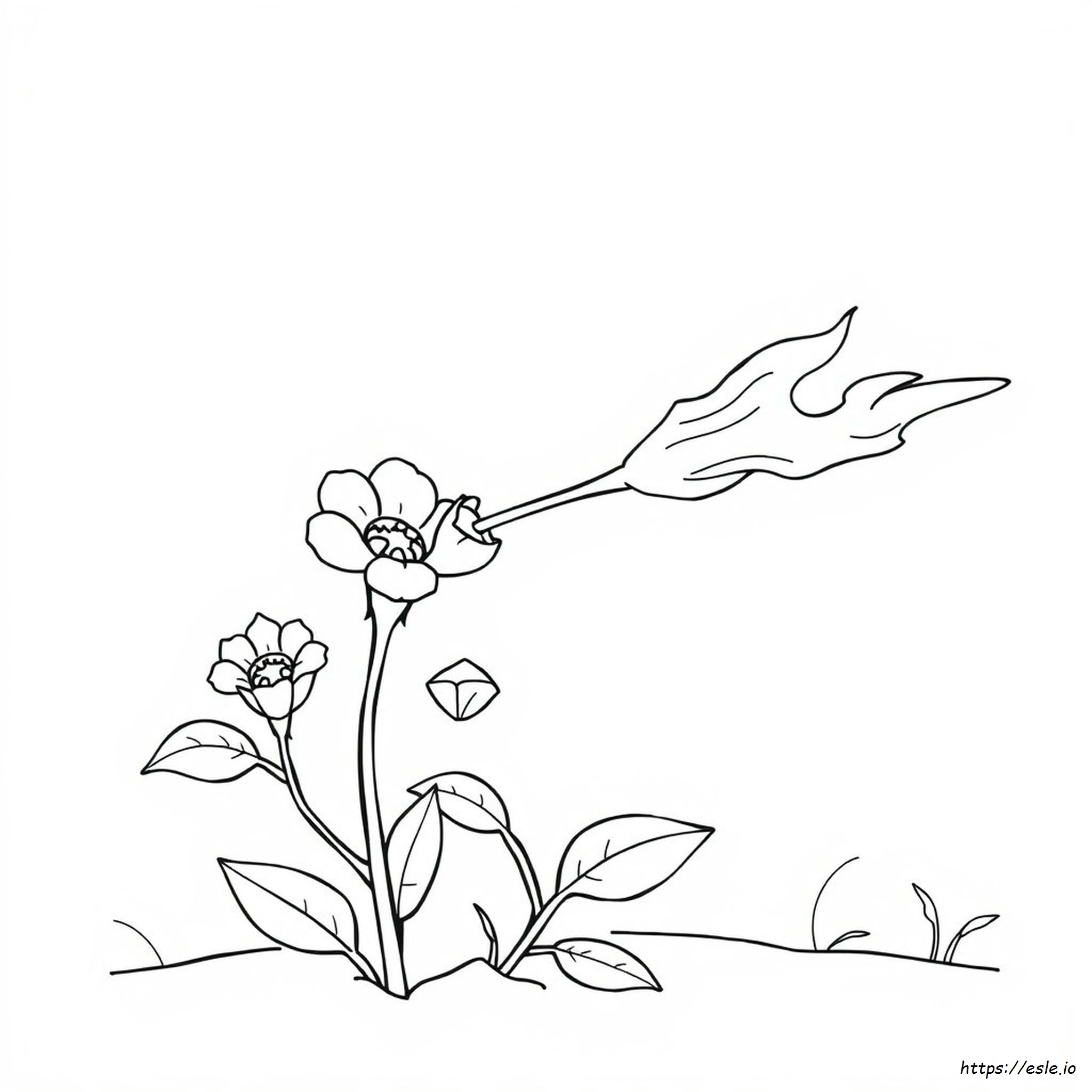 Fire Peashooter Coloring Page