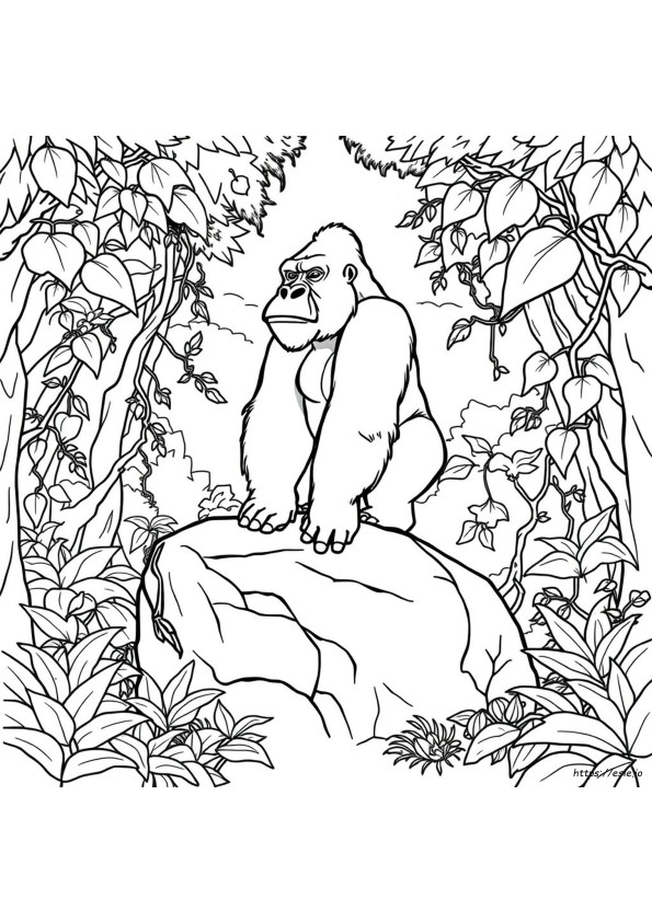 Gorilla Ausmalbilder
