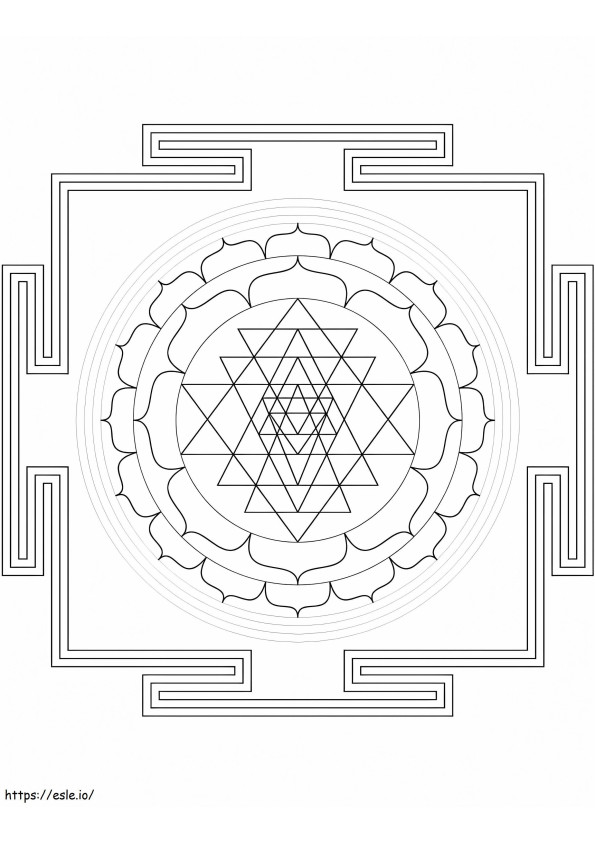 Sri Yantra-Mandala ausmalbilder