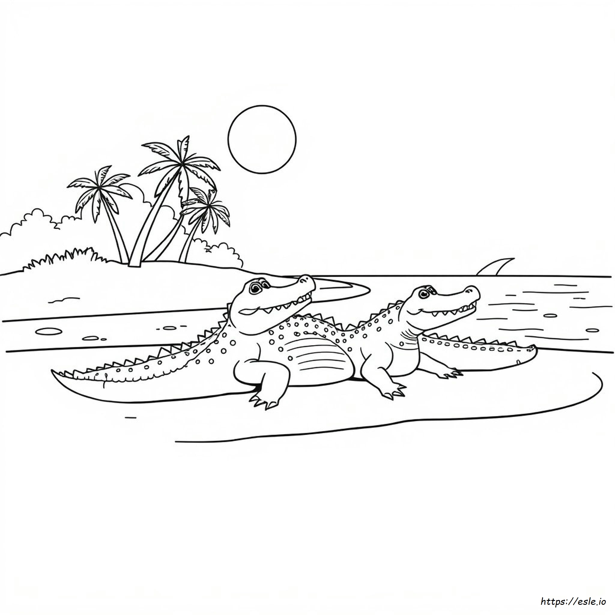 Alligatoren Und Krokodile Ausmalbilder