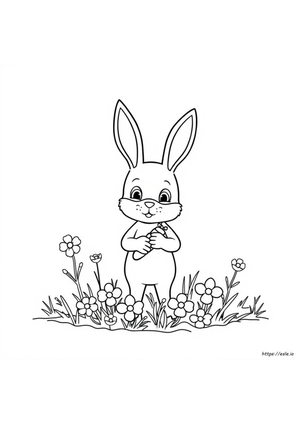 Bunny Mask Coloring Page