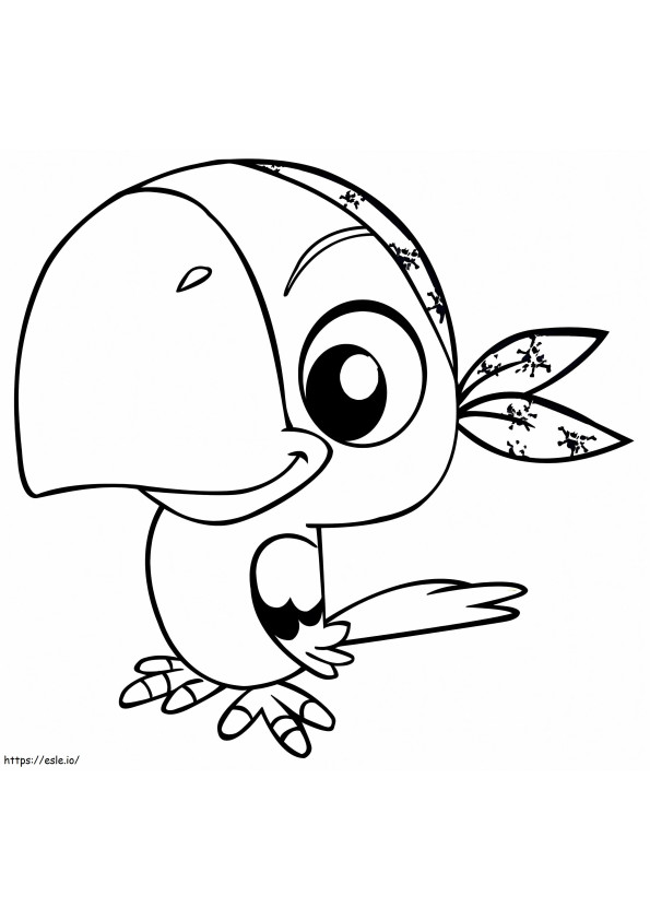 Pirate Parrot A4 coloring page