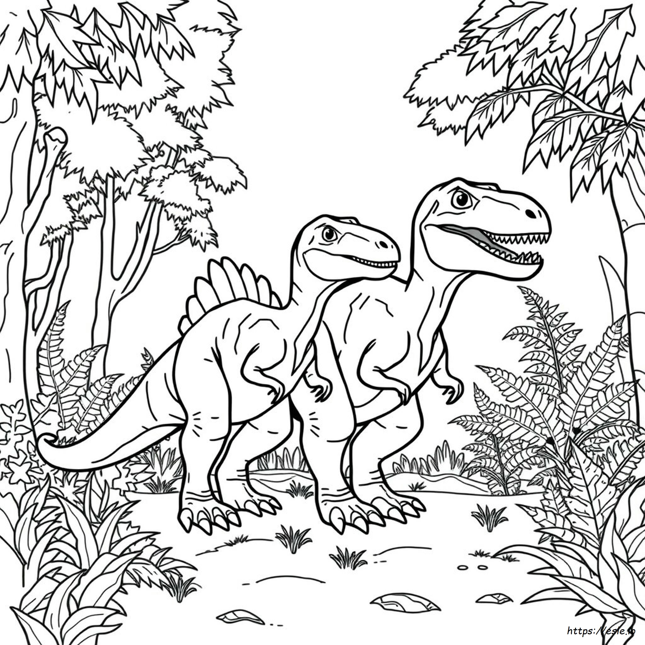 Dinosauri Raptor Da Colorare