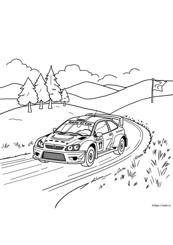 Macchina Da Rally Da Colorare