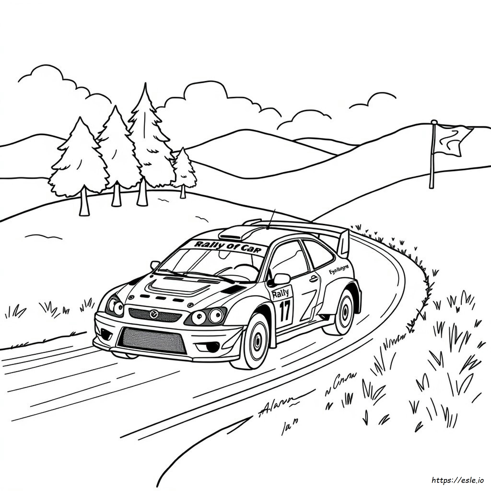 Rally Car Coloring