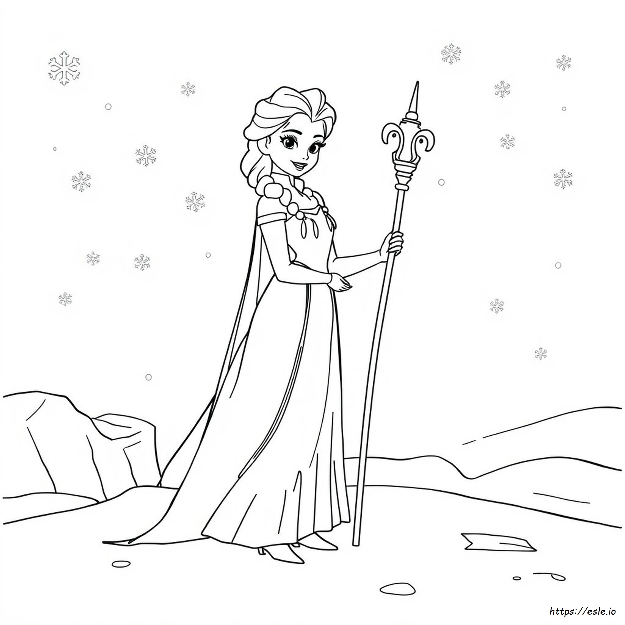 Coloriage Elsa À Imprimer Gratuit