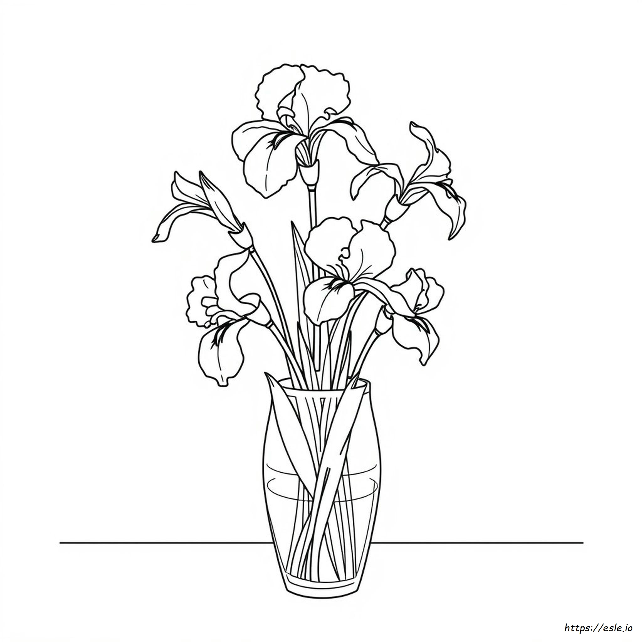 Van Gogh Irises Coloring Page