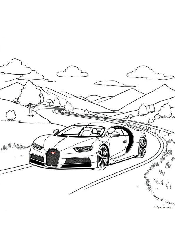 Bugatti Autó Színező