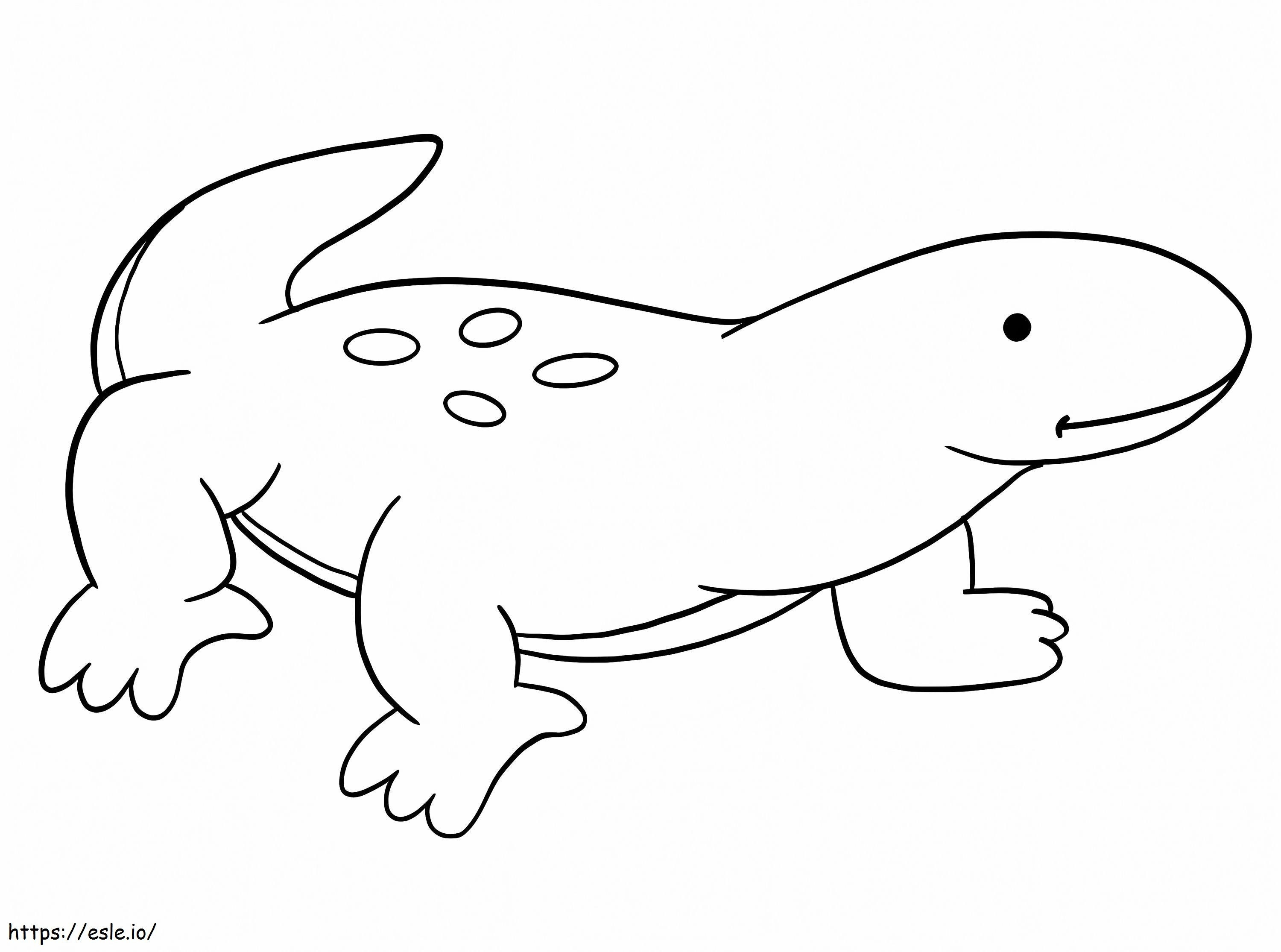 Coloriage Dragon mignon de Komodo à imprimer dessin