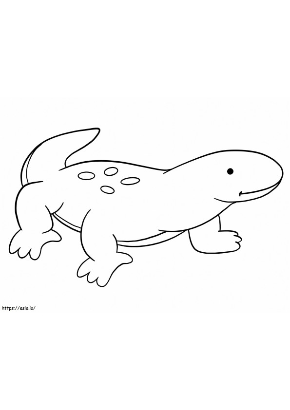 Coloriage Dragon mignon de Komodo à imprimer dessin