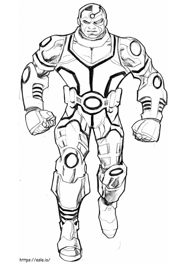 Cyborg Walking coloring page