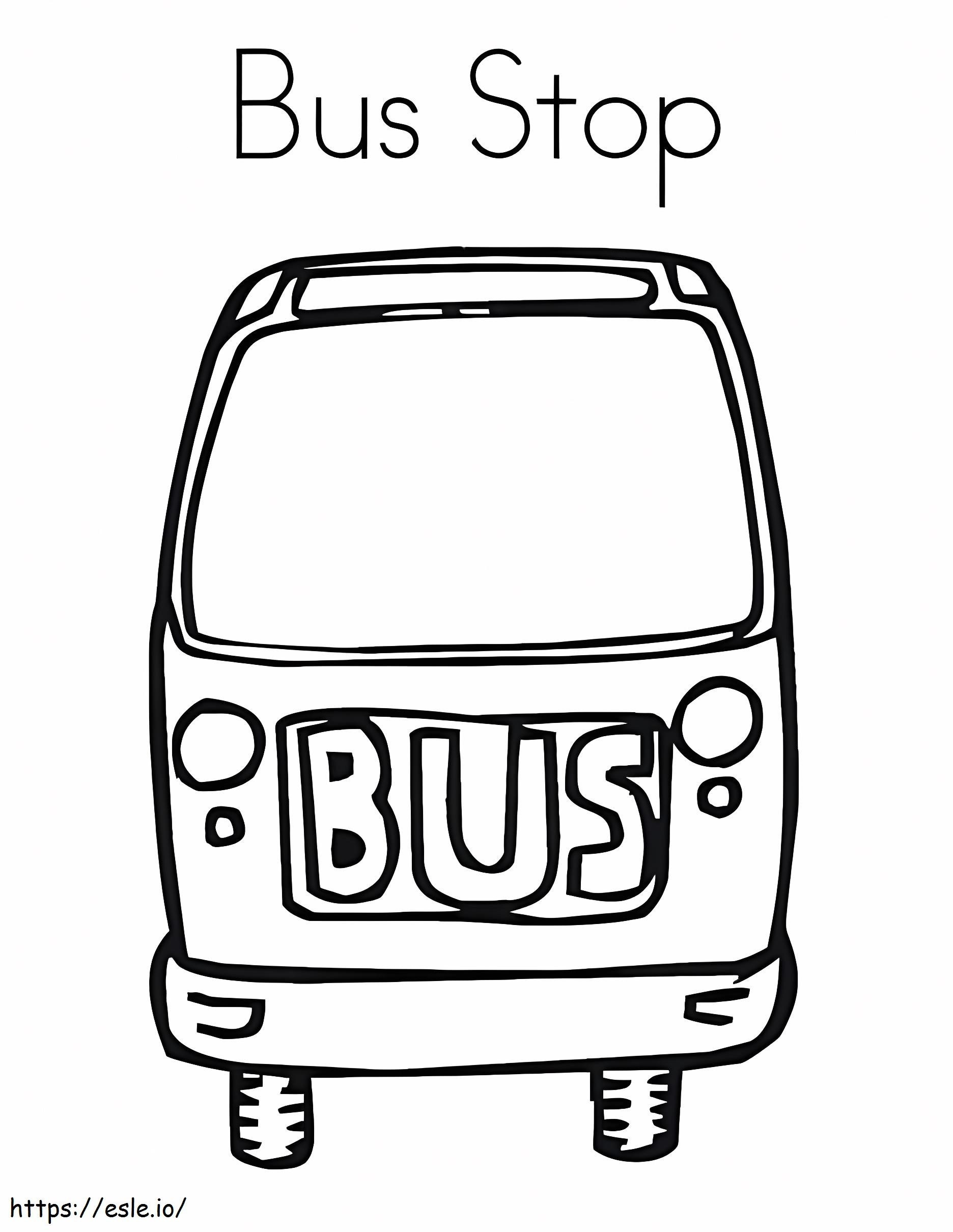 印刷するバス停 ぬりえ - 塗り絵