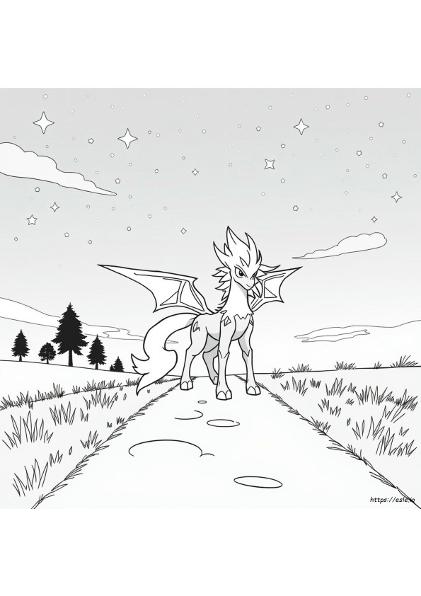Necrozma Criniera Del Vespro Da Colorare