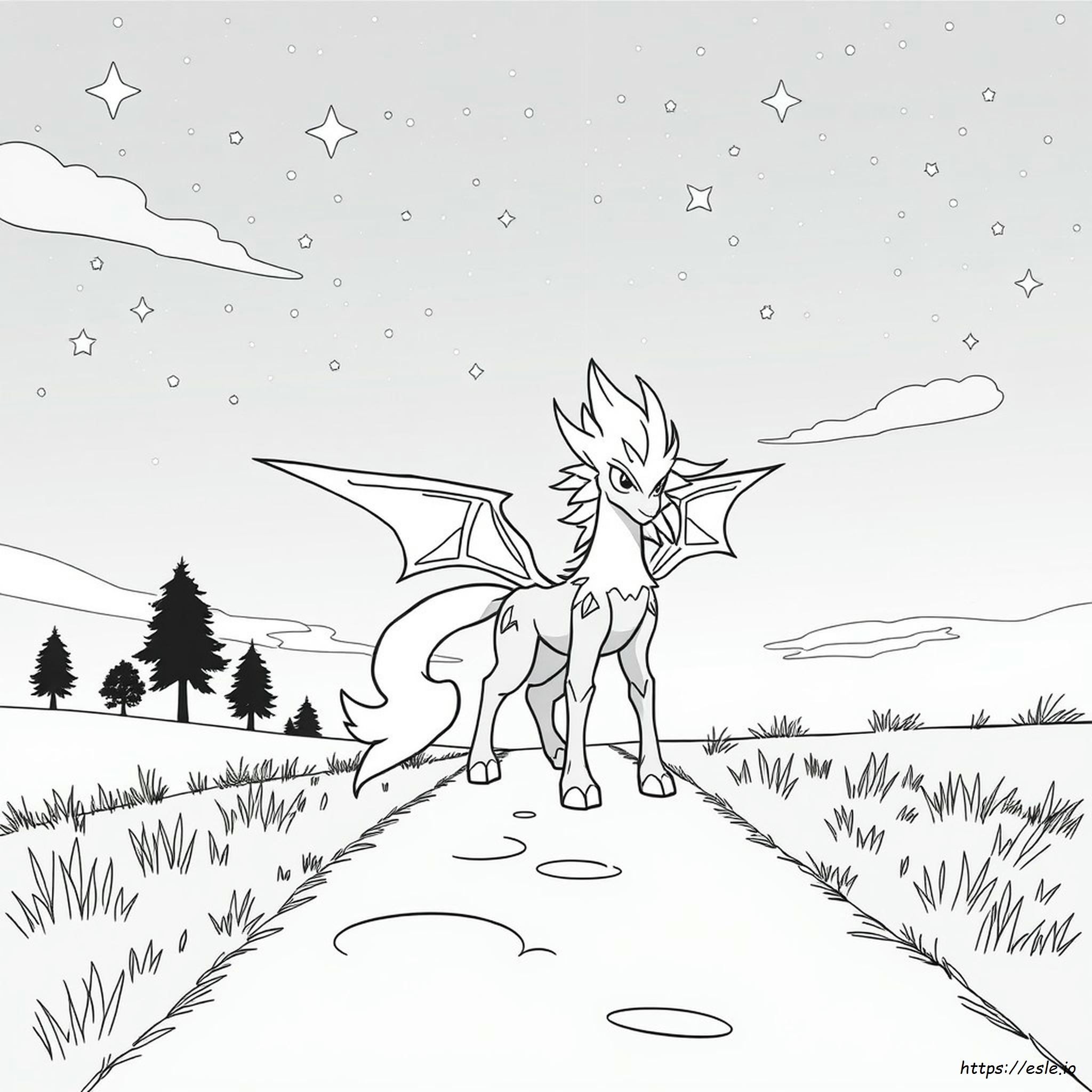 Dusk Mane Necrozma Coloring Page