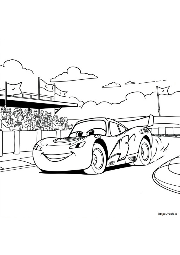 Coloriage Flash Mcqueen Gratuit