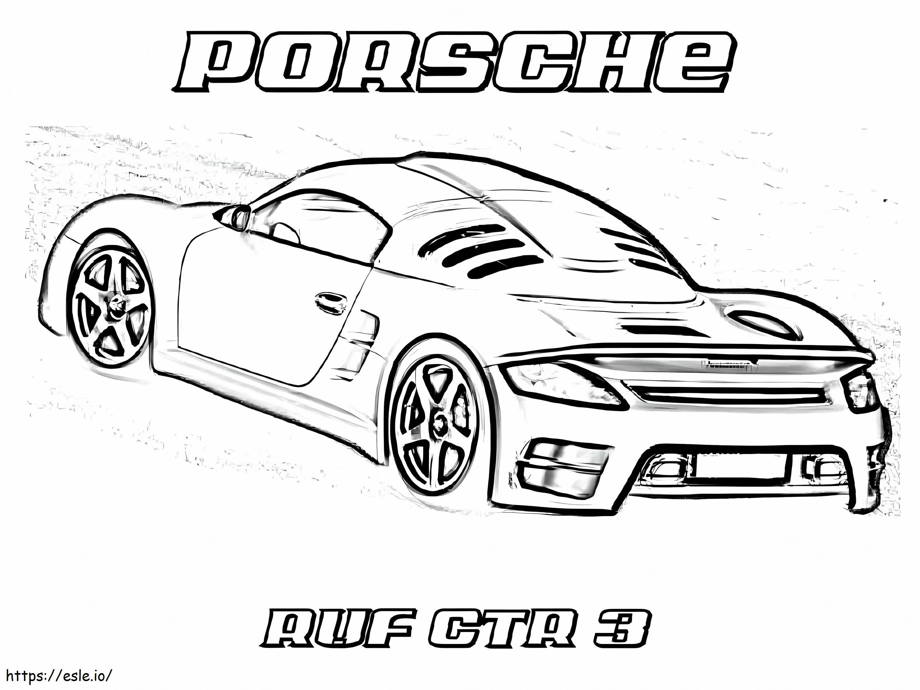 Porsche 3 Gambar Mewarnai
