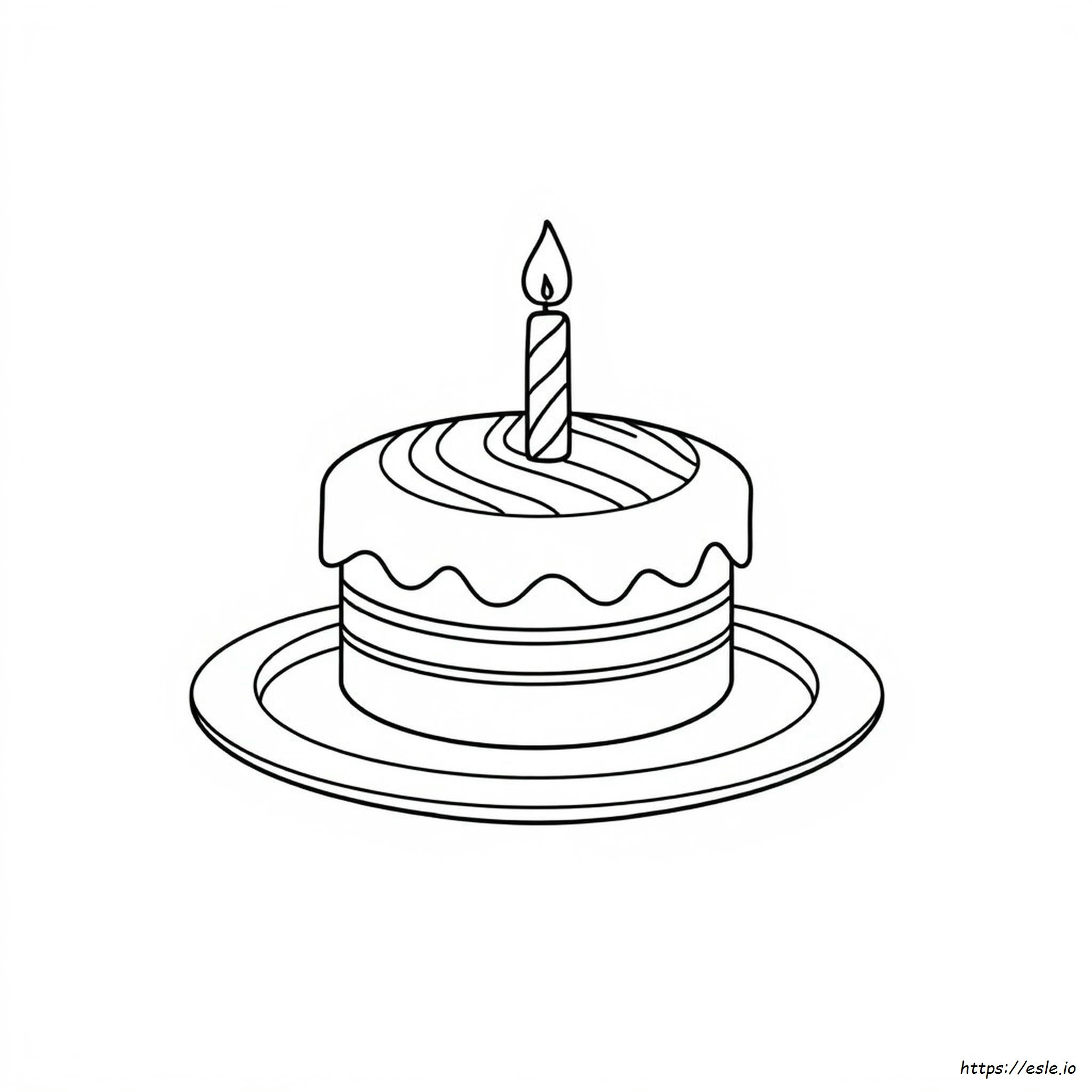 Chocolate Cake Colouring Pages