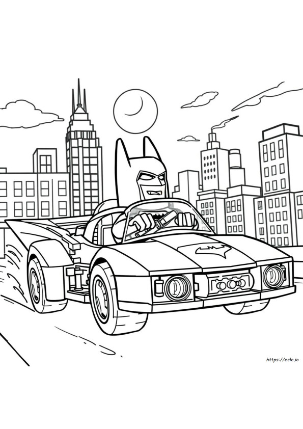 Lego Batman Car Coloring Pages