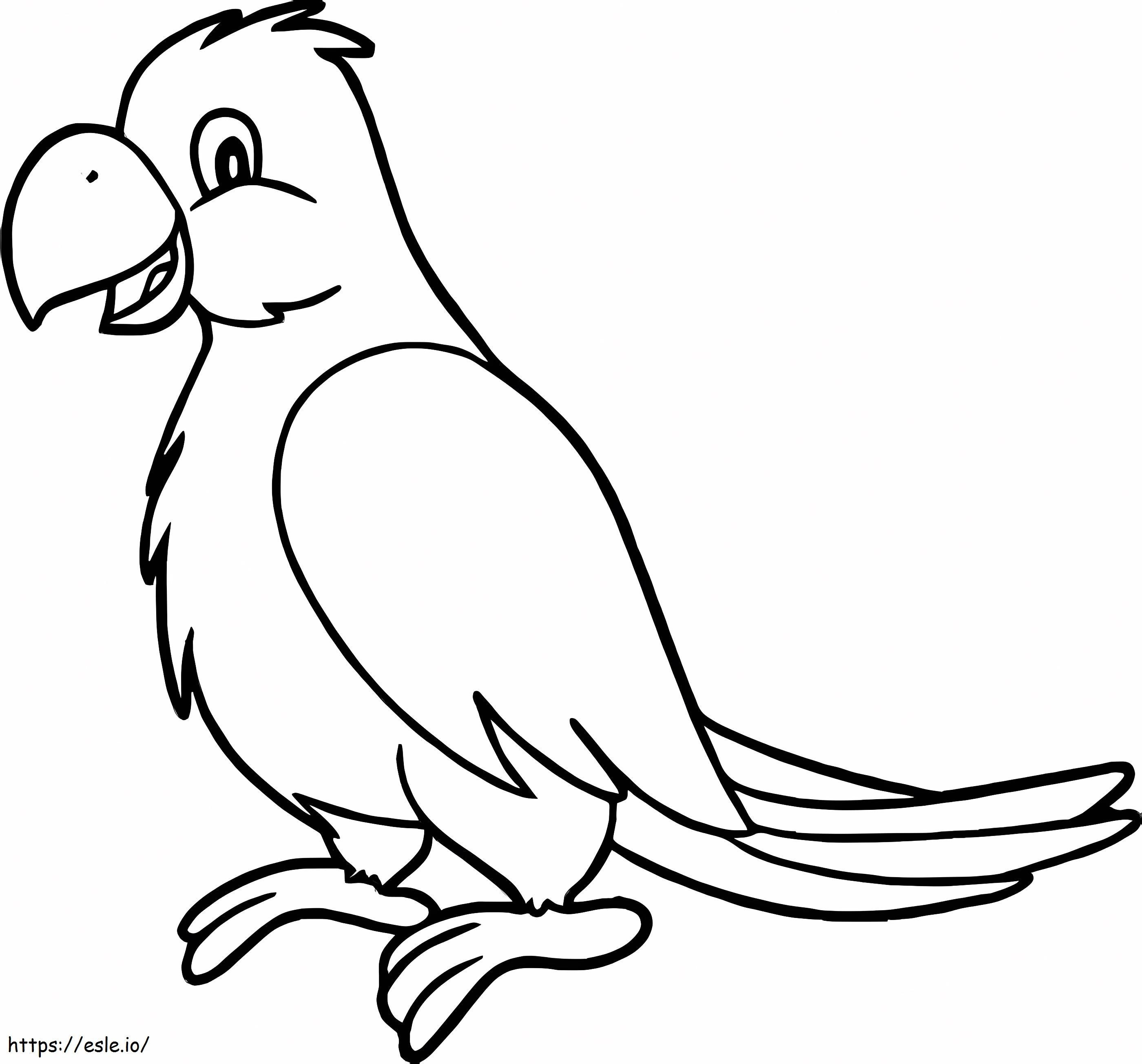 Funny Parrot coloring page