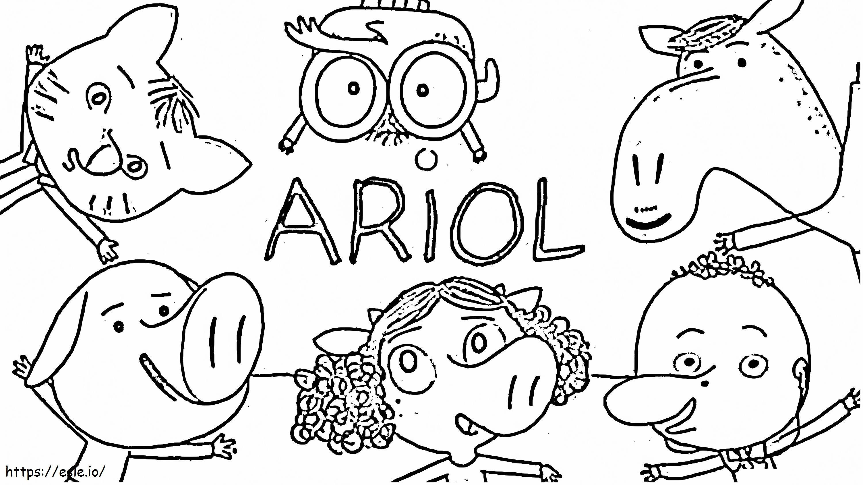 Ariol The Pilot coloring page