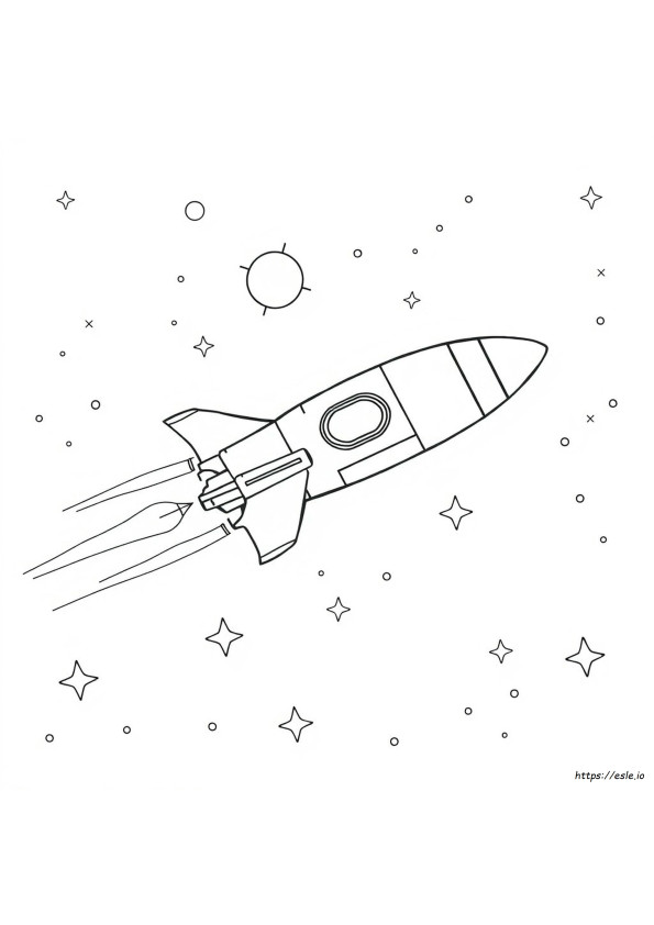 Nave Espacial Para Colorir