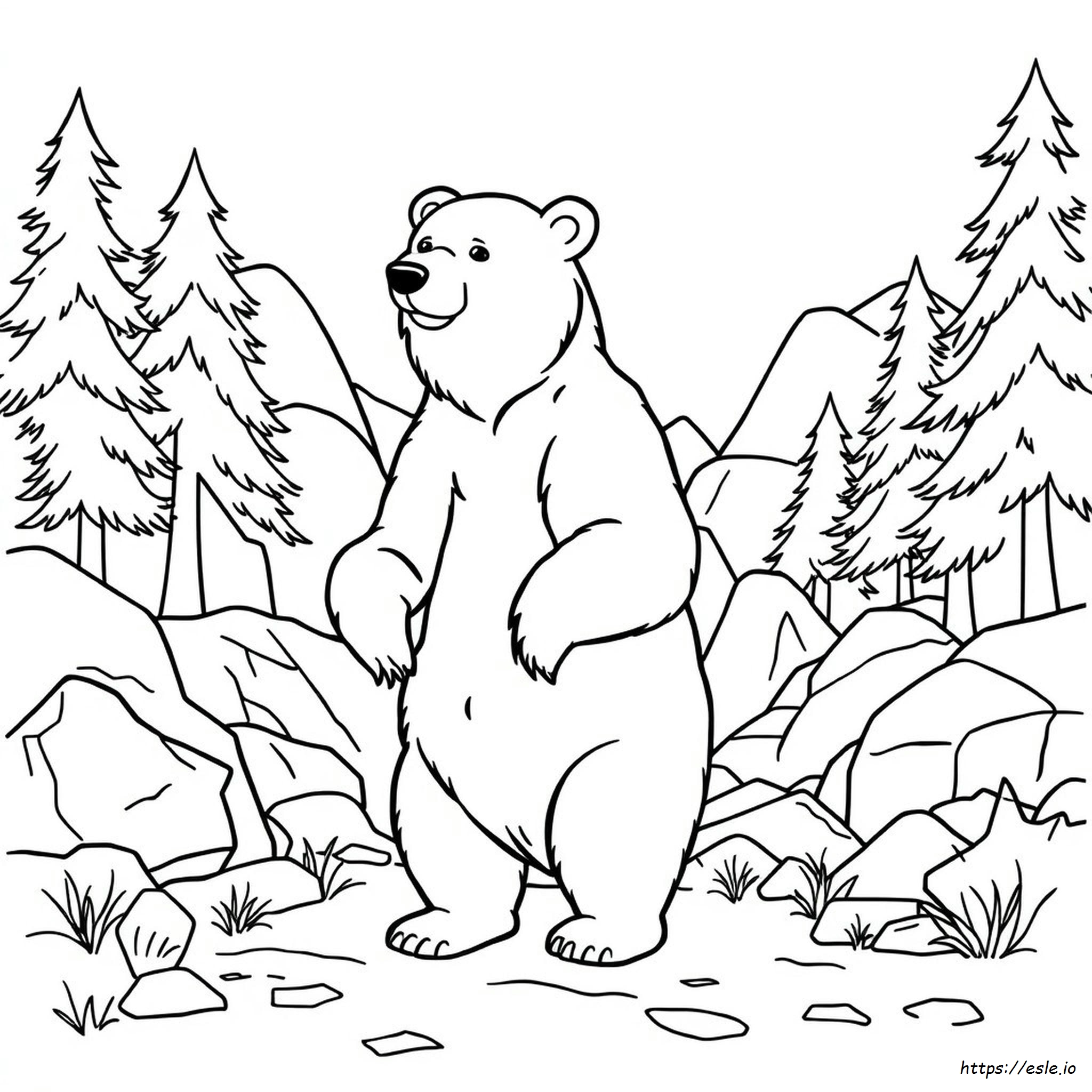 Páginas Para Colorear De Osos Grizzly Imprimibles Gratis