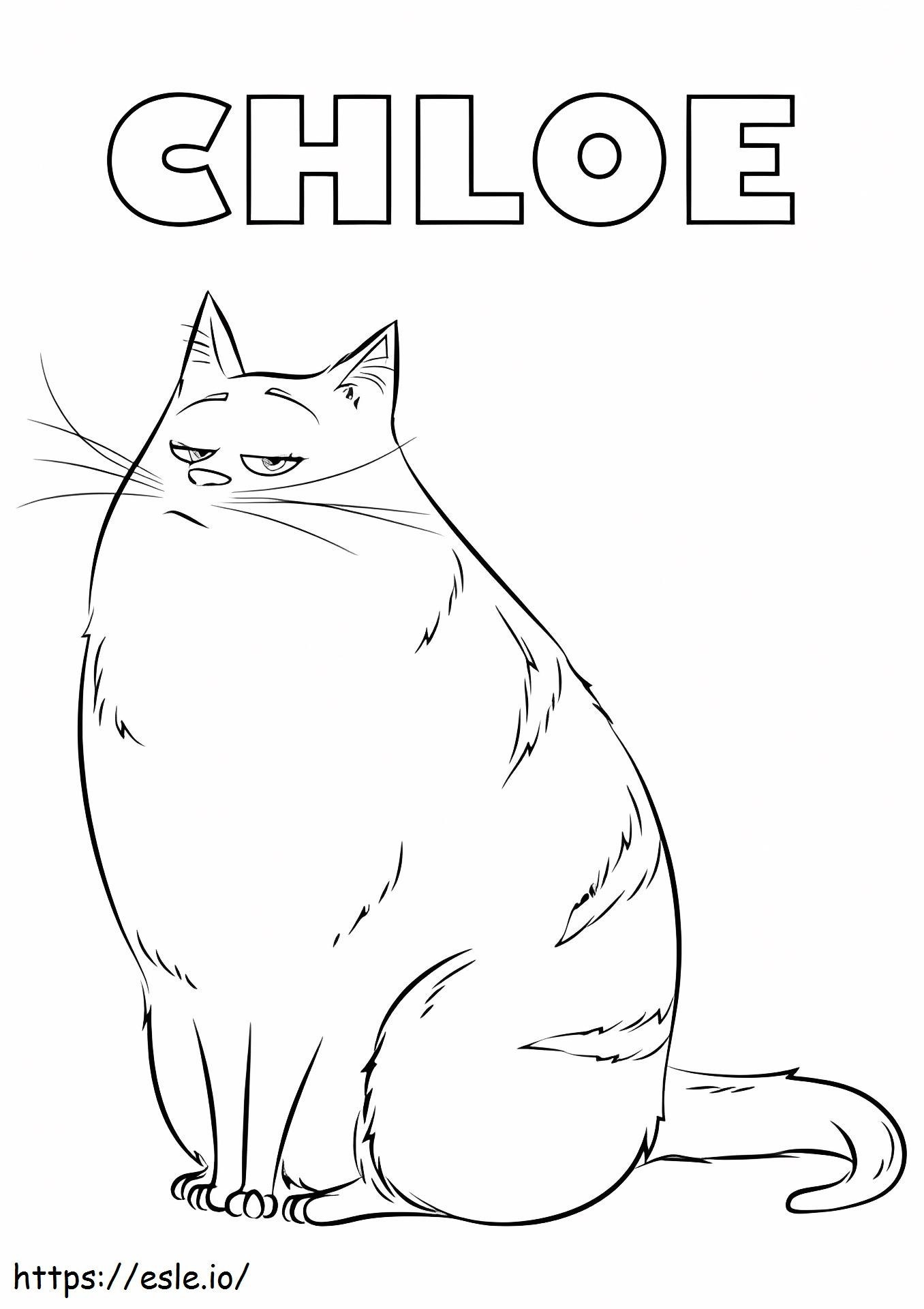 Chloe A4 coloring page