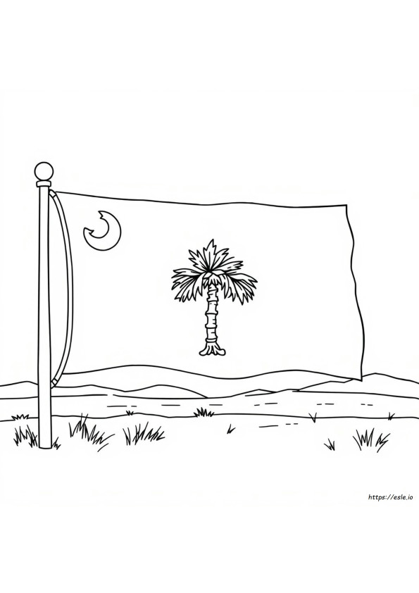 South Carolina Flag Coloring Page
