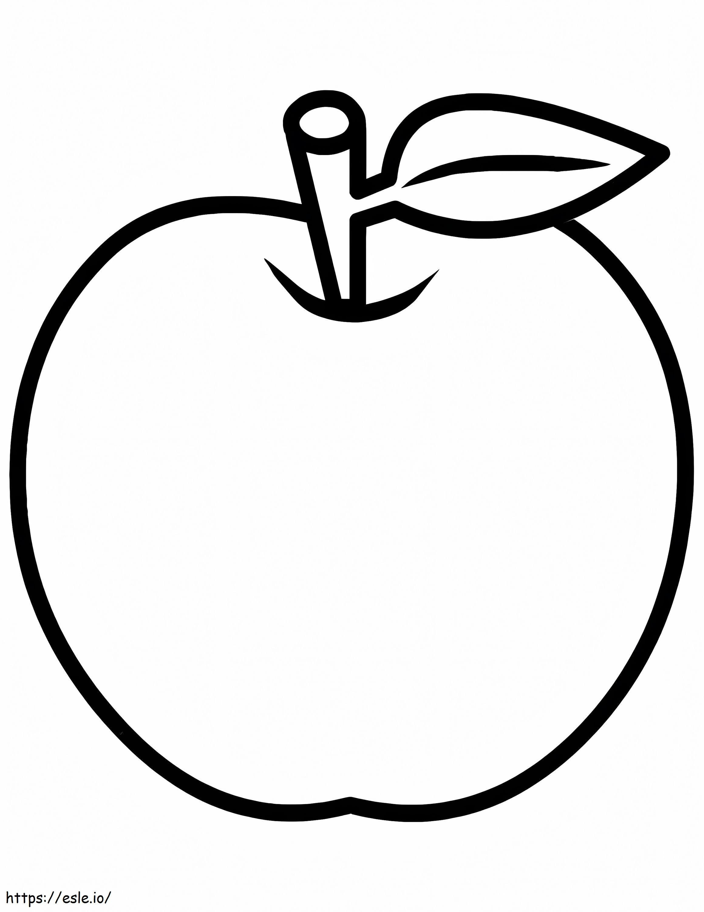 Einfacher Apfel ausmalbilder