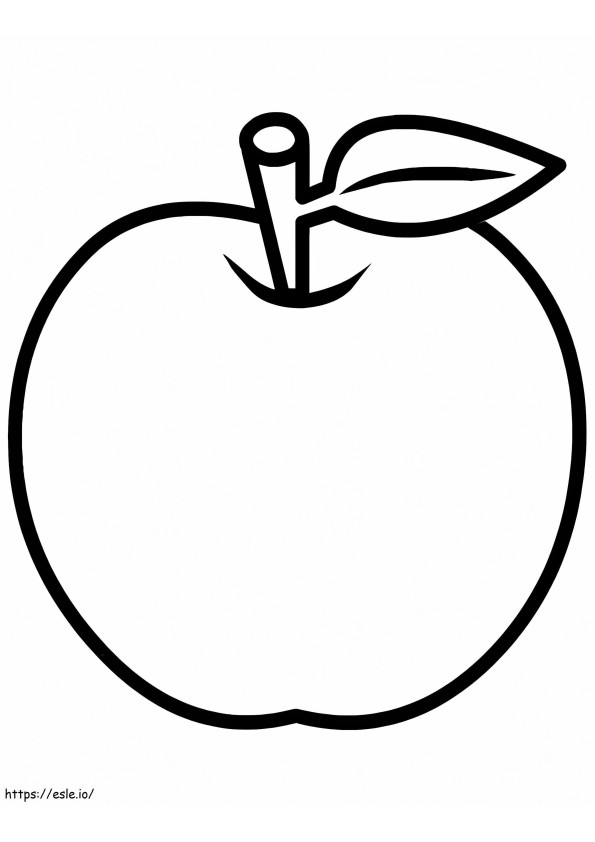 Basic Apple coloring page
