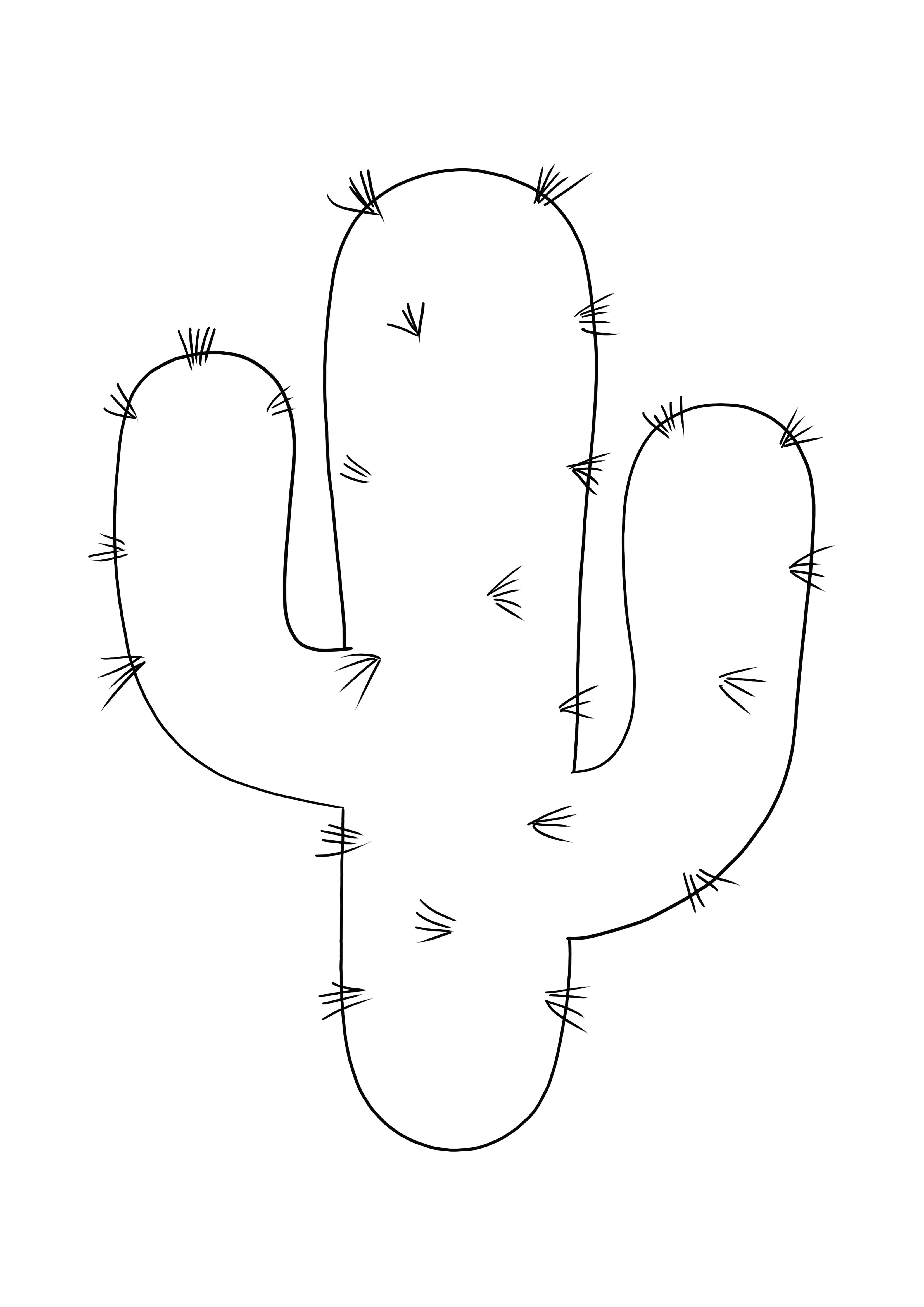 Cactus Emoji gratis para imprimir o descargar para colorear fácilmente para niños