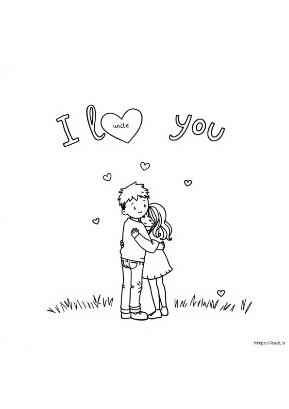 I Love You Uncle Coloring Pages