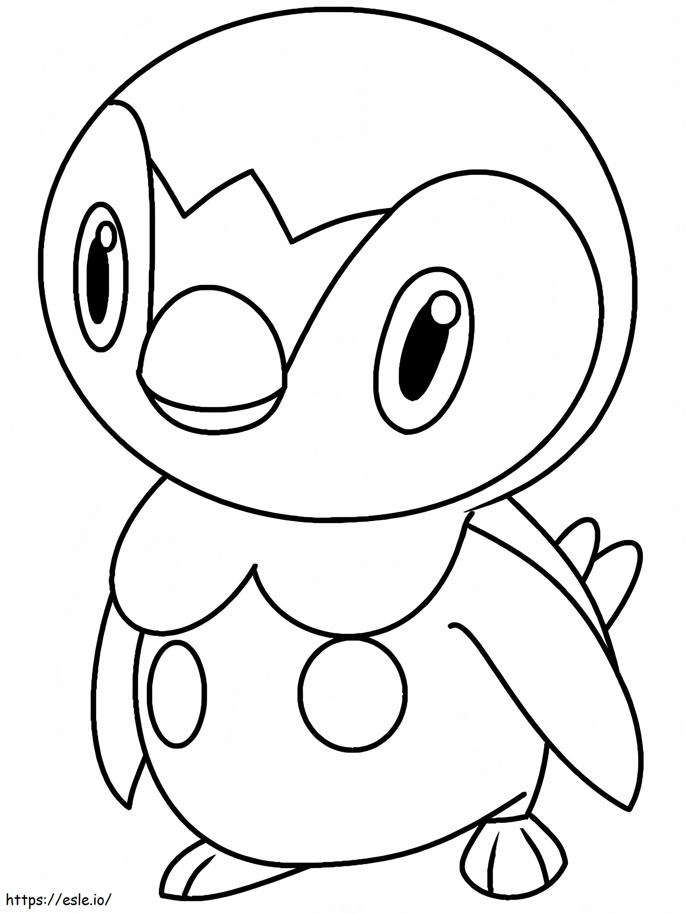 Pokemon Piplup stampabile gratis da colorare